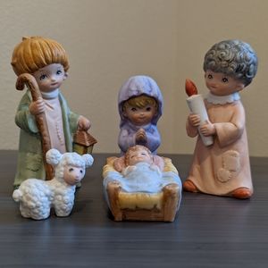Vintage HOMCO #5602 Porcelain NativitySet